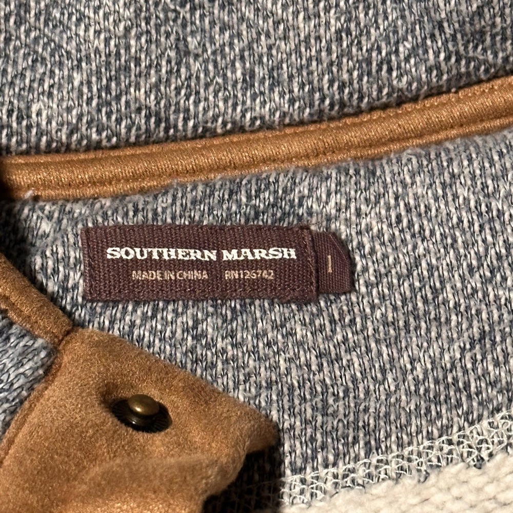 Southern March large quarter zip button pullover